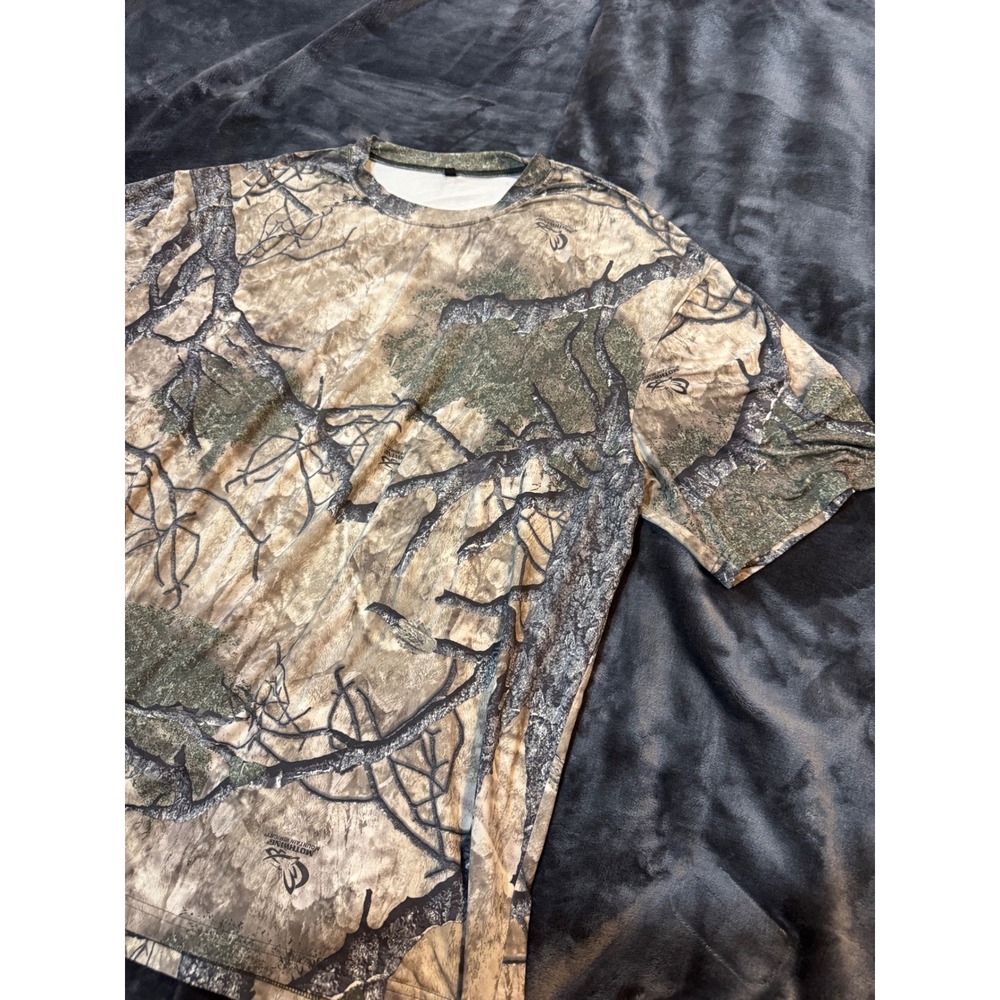 Mothwing Mountain Mimicry Camo Shirt Mens XXL Short Sleeve Hunting Lightweight
